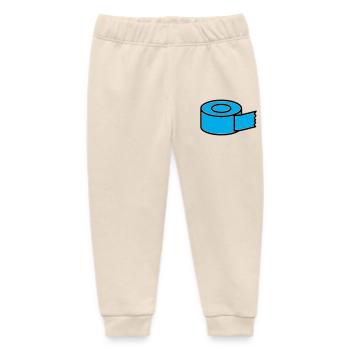 Tape Roll Comic - Baby Organic Sweatpants by Stanley/Stella - soft Ecru - Front