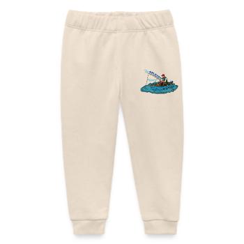 Fishing: The Serene Hunter - Baby Organic Sweatpants by Stanley/Stella - soft Ecru - Front