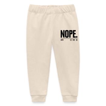 NOPE AfD - Baby Organic Sweatpants by Stanley/Stella - soft Ecru - Front