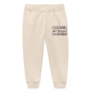 I paused my game to be here - Gamer Design - Baby Organic Jogginghose Baby Tumbler von Stanley/Stella - Natur - Vorne