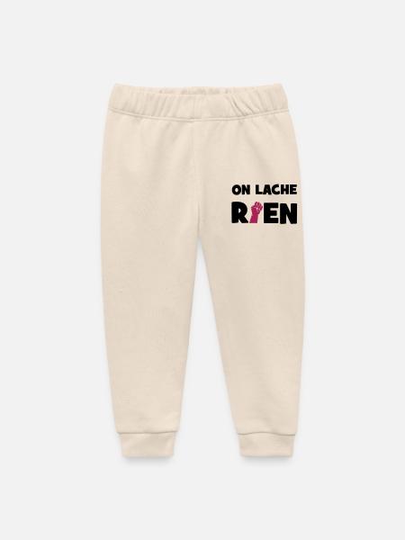 On lâche rien ! - Pantalon de jogging bébé bio Stanley/Stella - écru doux