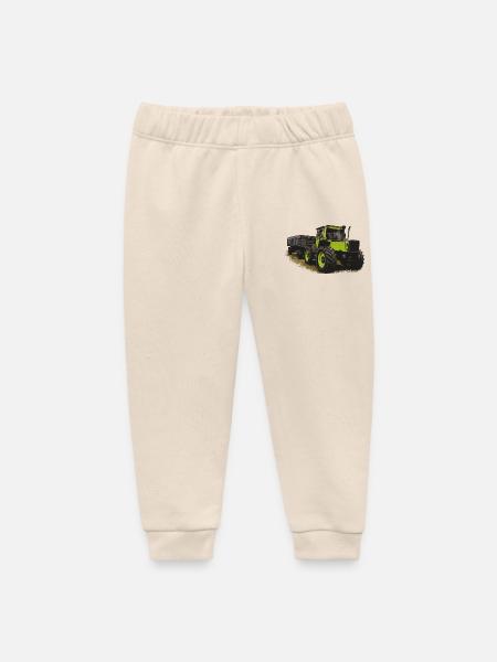 MB trac 1600 turbo with trailer - Baby Organic Sweatpants by Stanley/Stella - soft Ecru