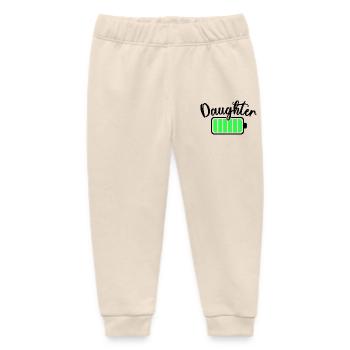 Neon Bar Equalizer Pattern - Baby Organic Sweatpants by Stanley/Stella - soft Ecru - Front