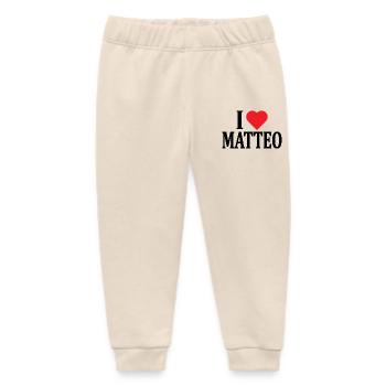t-shirt I love Matteo T-Shirt Geschenkidee - Baby Organic Jogginghose Baby Tumbler von Stanley/Stella - Natur - Vorne