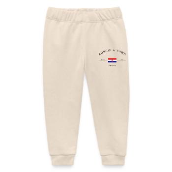 Korčula Town Kroatien – Urlaub Souvenir & Geschenk - Baby Organic Jogginghose Baby Tumbler von Stanley/Stella - Natur - Vorne