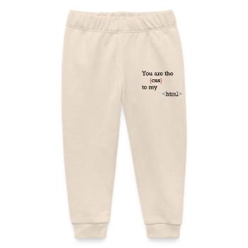CodeSymbolik Geschweifte und Winkel - Baby Organic Jogginghose Baby Tumbler von Stanley/Stella - Natur - Vorne