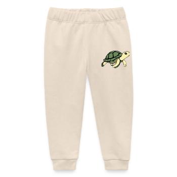Turtle Turtles - Baby Organic Sweatpants by Stanley/Stella - soft Ecru - Front