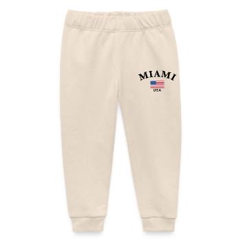 Miami, USA - Baby Organic Sweatpants by Stanley/Stella - soft Ecru - Front
