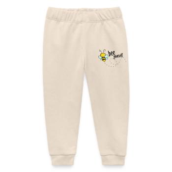 Bee Yourself Bee Saying T-Shirt - Baby Organic Sweatpants by Stanley/Stella - soft Ecru - Front