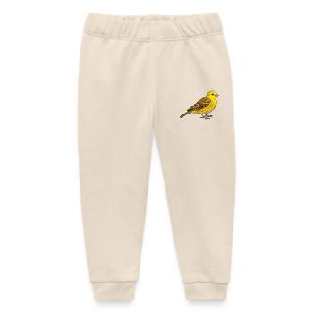 Yellowhammer bird - Baby Organic Sweatpants by Stanley/Stella - soft Ecru - Front
