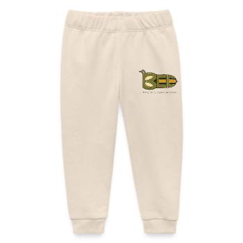 BEE – Busy Is a Strong Word - Baby Organic Sweatpants by Stanley/Stella - soft Ecru - Front