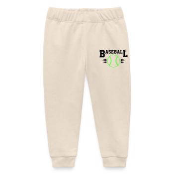 Neon Baseballball mit Leuchtstichen - Baby Organic Jogginghose Baby Tumbler von Stanley/Stella - Natur - Vorne