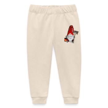 Mobile Phone Gnome – The Smartphone Christmas Gnome - Baby Organic Sweatpants by Stanley/Stella - soft Ecru - Front