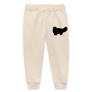 Persian Cat - Baby Organic Sweatpants by Stanley/Stella - soft Ecru - Front