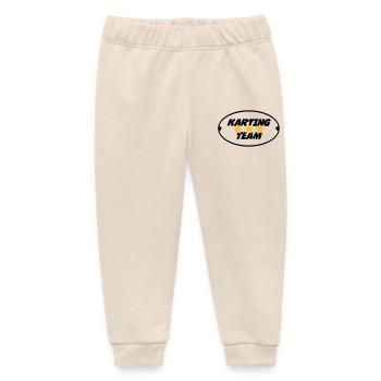 Karting / Kart / Pilote / Voiture - Pantalon de jogging bébé bio Stanley/Stella - écru doux - Devant