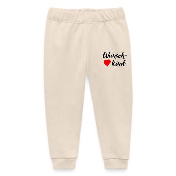 Desired child - child - baby - parents - father - mother - Baby Organic Sweatpants by Stanley/Stella - soft Ecru - Front