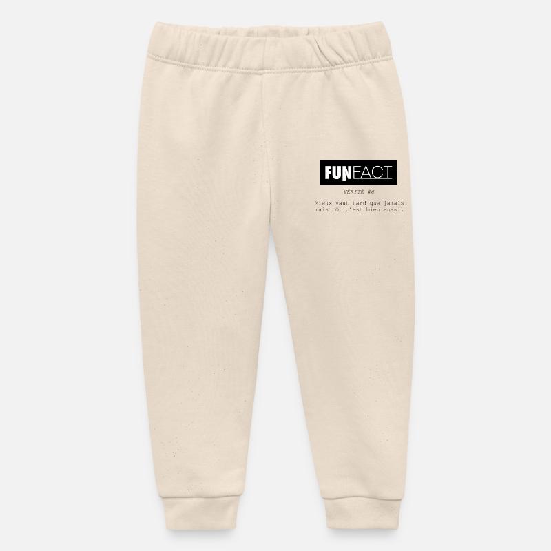 Funfact_-6 - Pantalon de jogging bébé bio Stanley/Stella - écru doux