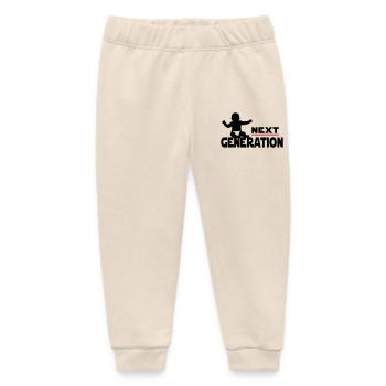 Baby Birthday Gift Sayings Generation Funny - Baby Organic Sweatpants by Stanley/Stella - soft Ecru - Front