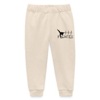 Pulse Kick Martial Arts Karate Kickboxing Symbol Team - Baby Organic Sweatpants by Stanley/Stella - soft Ecru - Front