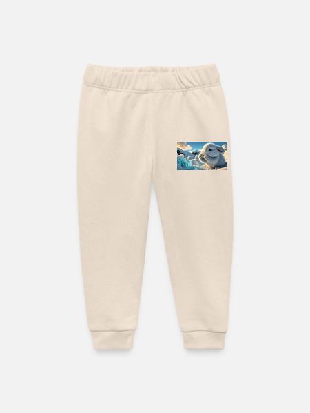 Niedlicher Schneehase mit Eiskristallen - Baby Organic Jogginghose Baby Tumbler von Stanley/Stella - Natur