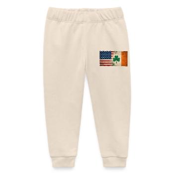 USA Irland Flagge Freundschaft Grunge - Baby Organic Jogginghose Baby Tumbler von Stanley/Stella - Natur - Vorne