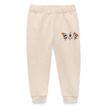 Strange Birds - Bird Cartoon - Baby Organic Sweatpants by Stanley/Stella - soft Ecru - Front