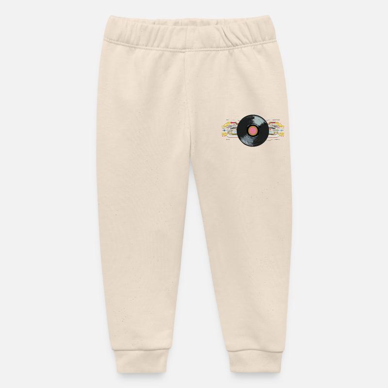 Vinyl_2 - Pantalon de jogging bébé bio Stanley/Stella - écru doux