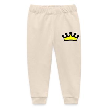 Crown Symbol - Baby Organic Sweatpants by Stanley/Stella - soft Ecru - Front