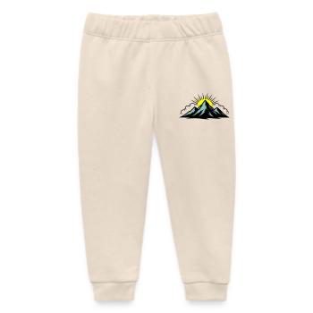 Montagnes Nuages Sommets - Pantalon de jogging bébé bio Stanley/Stella - écru doux - Devant