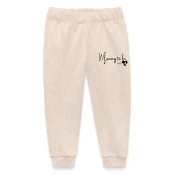 Mommy to be 2026 - Baby Organic Sweatpants by Stanley/Stella - soft Ecru - Front