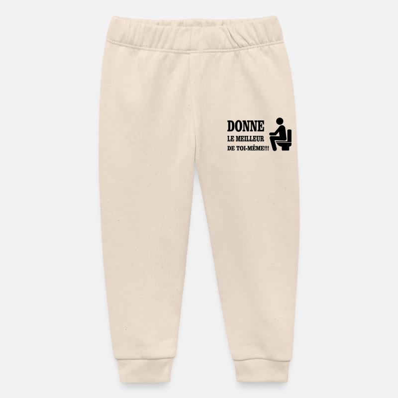 Donne Le Meilleur De Toi MEME - Pantalon de jogging bébé bio Stanley/Stella - écru doux