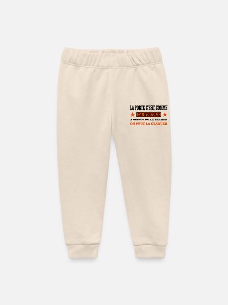 Shut up - Baby Organic Sweatpants by Stanley/Stella - soft Ecru
