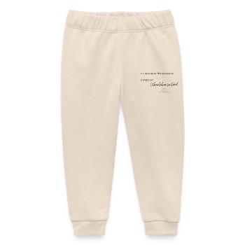 LIEBEVOLL Morgenroutine Meer - Baby Organic Jogginghose Baby Tumbler von Stanley/Stella - Natur - Vorne