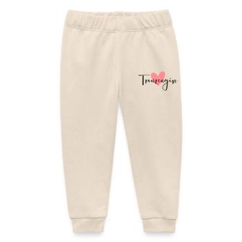 Maid of honor heart - Baby Organic Sweatpants by Stanley/Stella - soft Ecru - Front