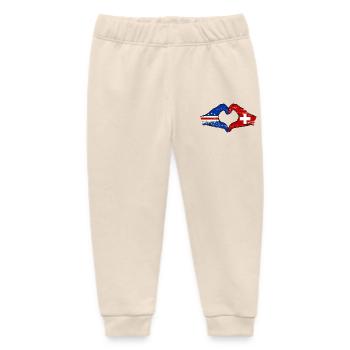 Kap Verde Schweiz Flagge Hände Herzform used - Baby Organic Jogginghose Baby Tumbler von Stanley/Stella - Natur - Vorne