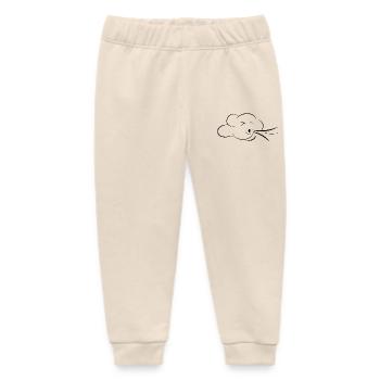 cloud breath breathing relax cloud meditation icon - Baby Organic Sweatpants by Stanley/Stella - soft Ecru - Front
