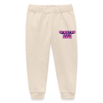 du bist die beste Mama - Baby Organic Jogginghose Baby Tumbler von Stanley/Stella - Natur - Vorne
