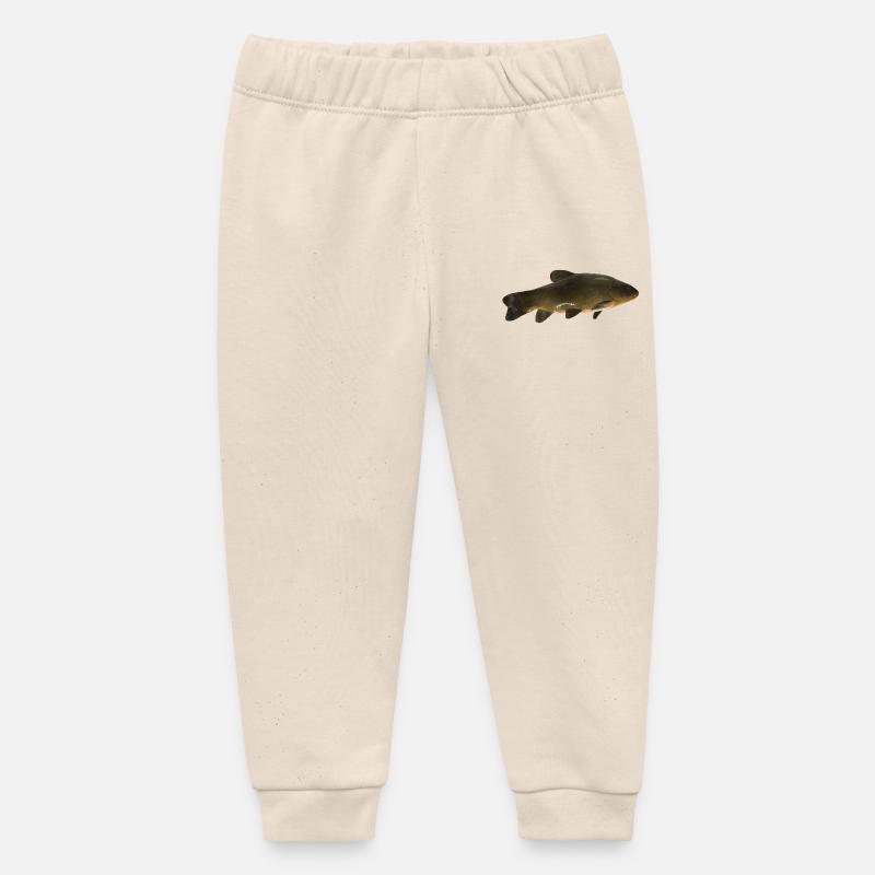 carpe (poisson) - Pantalon de jogging bébé bio Stanley/Stella - écru doux