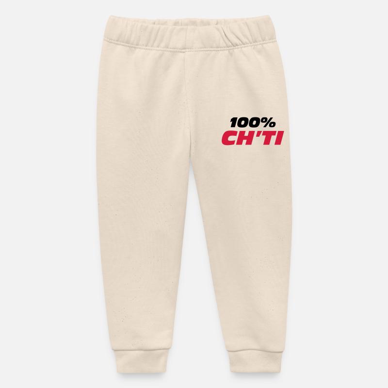 100% Ch'ti - Pantalon de jogging bébé bio Stanley/Stella - écru doux