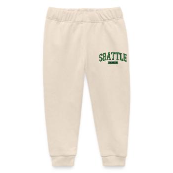 Seattle Washington USA - Baby Organic Sweatpants by Stanley/Stella - soft Ecru - Front