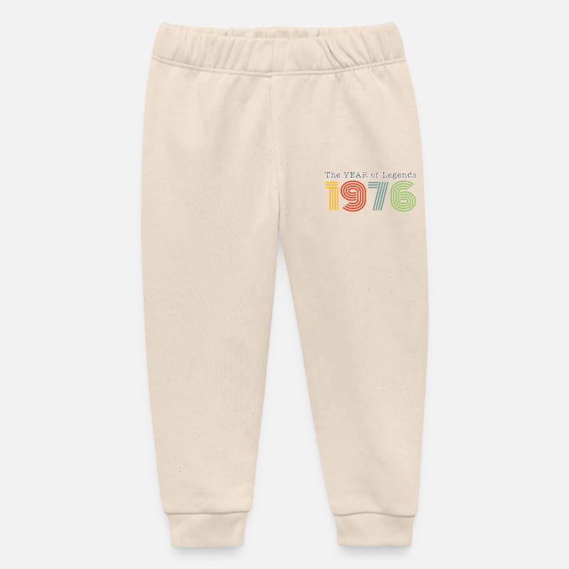 Millésime 1976 - Pantalon de jogging bébé bio Stanley/Stella - écru doux