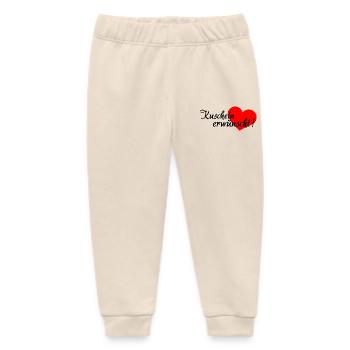 Kuscheln, Kuschelzeit, nur kuscheln, knuddeln - Baby Organic Jogginghose Baby Tumbler von Stanley/Stella - Natur - Vorne