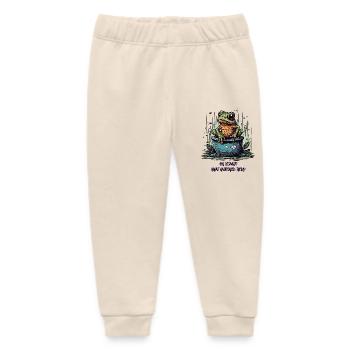 Der wirklich interessierte Frosch im Teich - Baby Organic Jogginghose Baby Tumbler von Stanley/Stella - Natur - Vorne