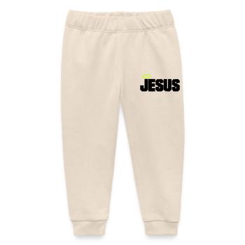 Jesus Christ - Baby Organic Sweatpants by Stanley/Stella - soft Ecru - Front