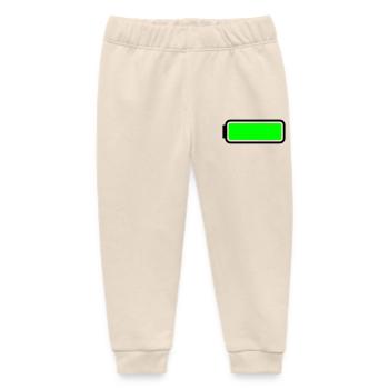 Battery full - Baby Organic Sweatpants by Stanley/Stella - soft Ecru - Front