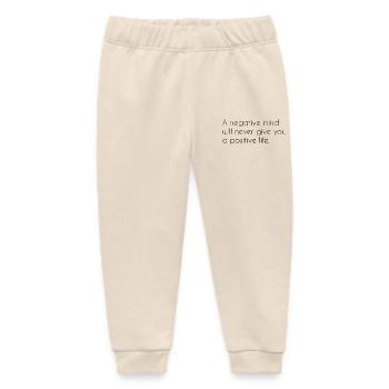 Motivational saying - Baby Organic Sweatpants by Stanley/Stella - soft Ecru - Front