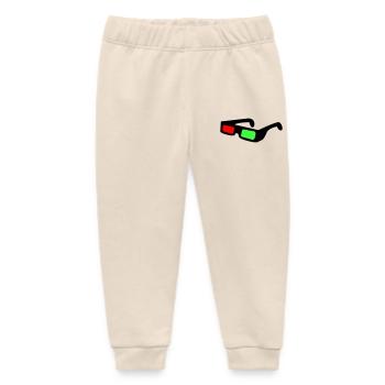 Neon Blöcke im Nachtkontrast - Baby Organic Jogginghose Baby Tumbler von Stanley/Stella - Natur - Vorne