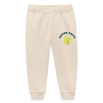 Super-Papa - Baby Organic Jogginghose Baby Tumbler von Stanley/Stella - Natur - Vorne
