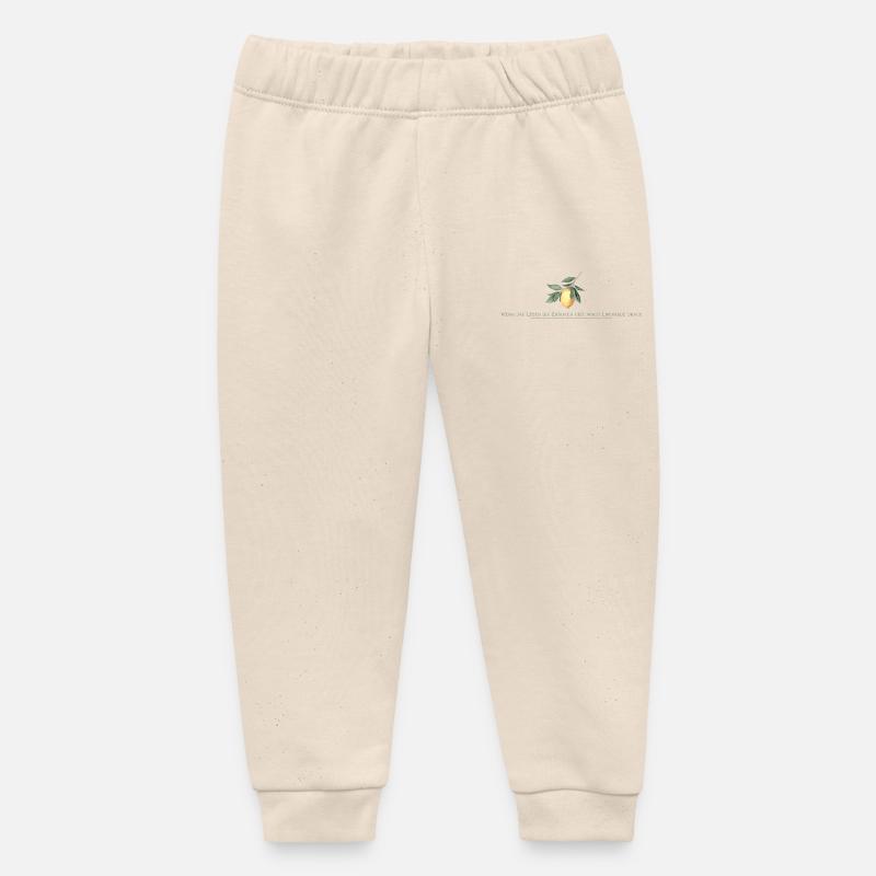 Lemon Saying Vintage Lemonade Design - Pantalon de jogging bébé bio Stanley/Stella - écru doux