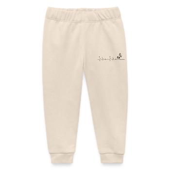 Heartbeat horse - Baby Organic Sweatpants by Stanley/Stella - soft Ecru - Front